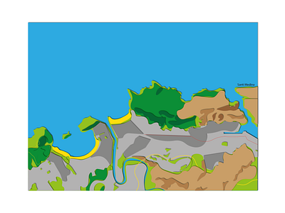 Donosti Topography´s illustration illustrator map maps topography