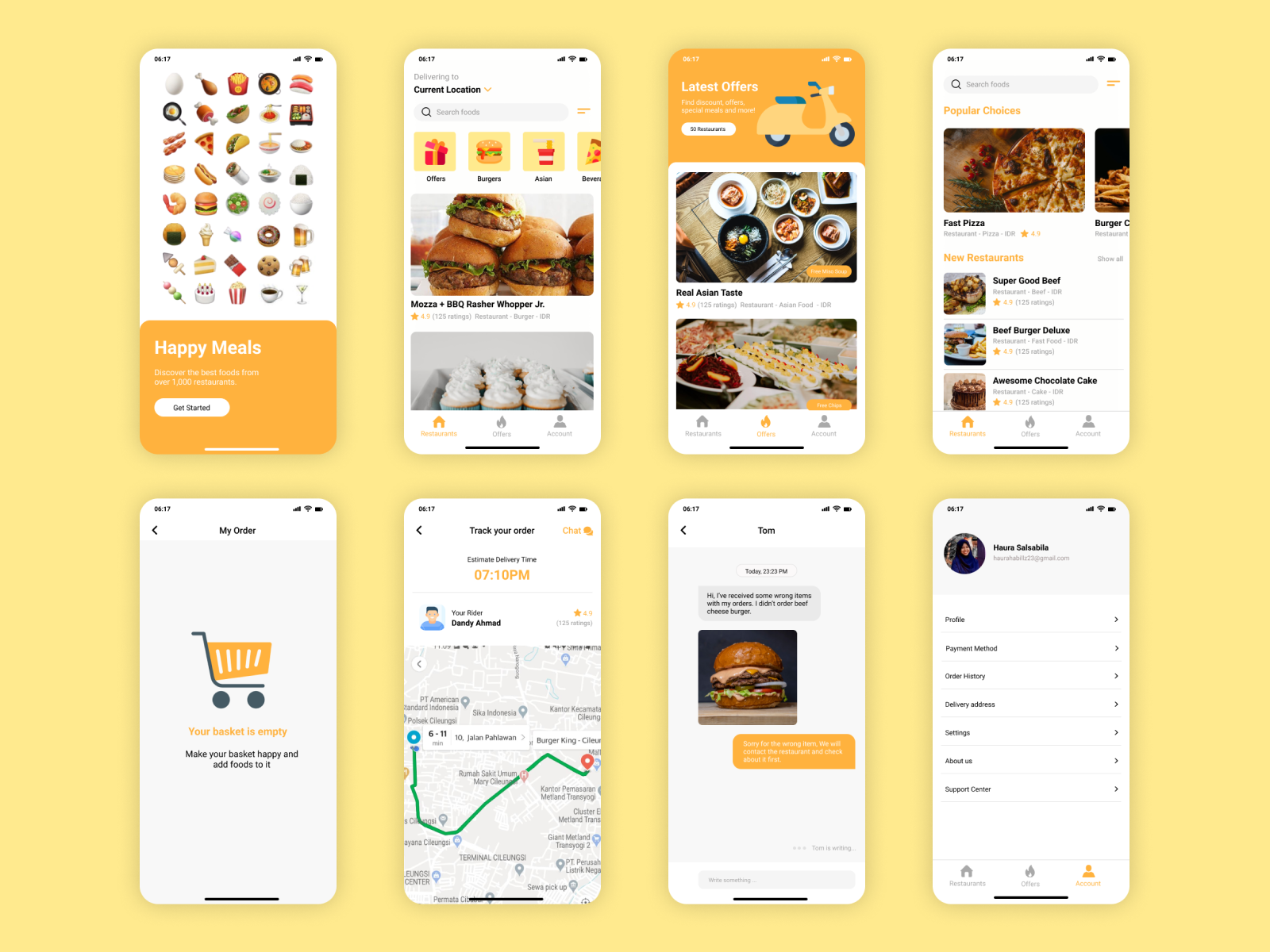 UI Food Delivery by Haura AzZahra on Dribbble