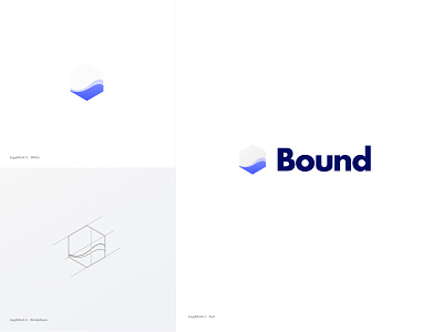 Bound Logomark (White) branding crypto logo