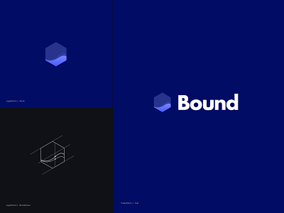 Bound Logomark (Blue) branding crypto design logo