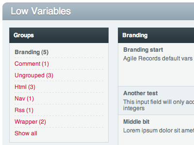 Low Variables For EE2