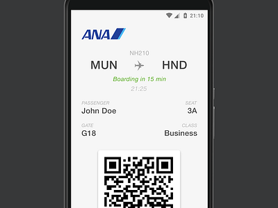 Mobile boarding pass android aviation boarding pass mobile ui