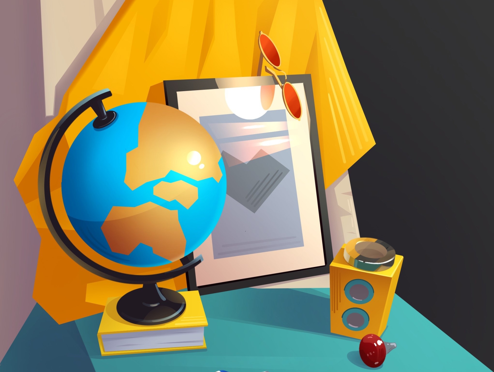 Geographic still life by Liza on Dribbble