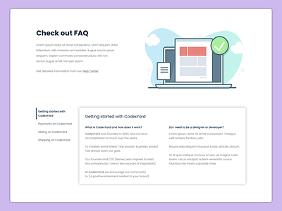 FAQ Page Design