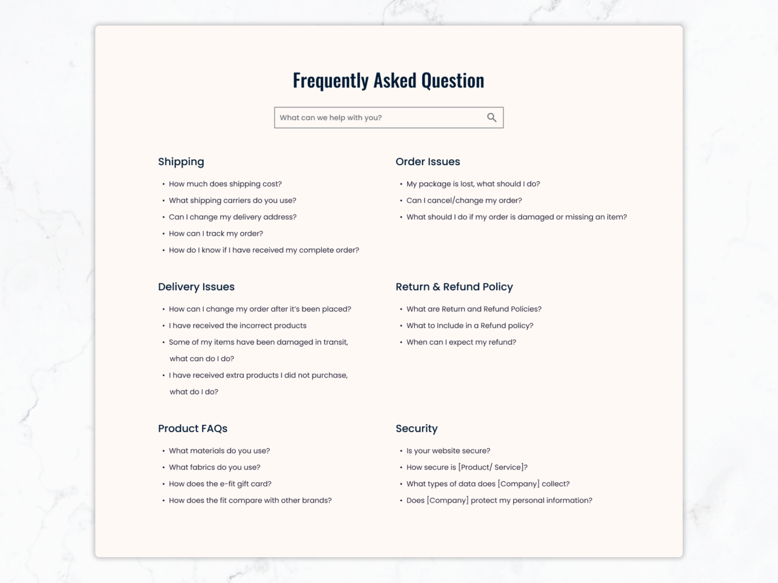FAQ Page by Moshahed Somrat on Dribbble