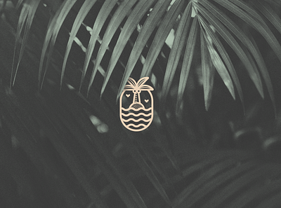 Project Calm brand brand identity calm logo logotype mark palm tree tropical