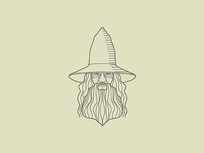Gandalf Lines design gandalf illustration lines lord of portrait rings the