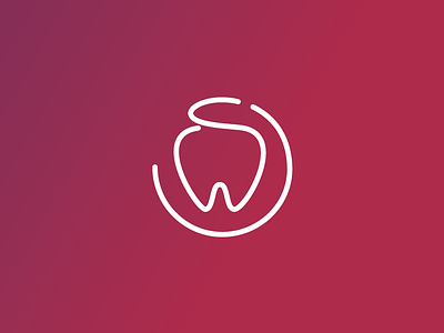 Starling Odontologia dentist icon lines logo logotype mark teeth vector