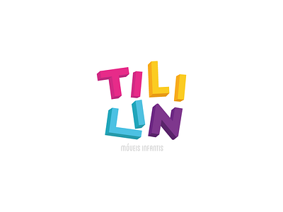 Tililin Móveis Infantis branding children colours fun logo logotype mark naming type