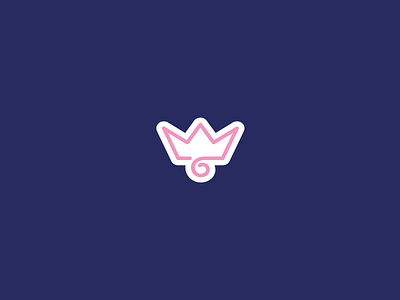 Queenz crown icon logo logotype mark minimal queen teenager vector woman