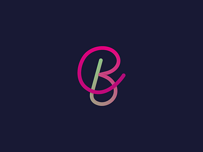 Type "B" 35daysoftype b fun gradient handletter letter type vector