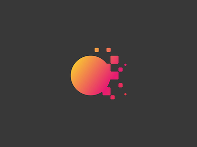 Disintegration Logo Concept design icon logo logomark mark pixel vector