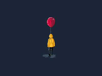 It balloon illustration it movie poster vector