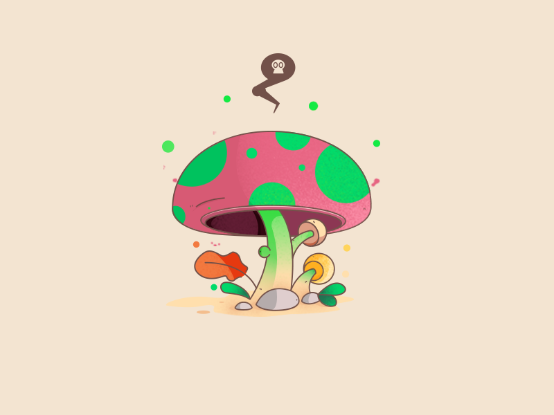 Toxic Mushroom by fixgu on Dribbble