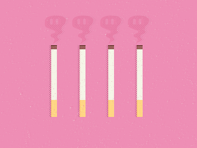 Spin Off "No Smoke" cigarrettes digital illustration smoke vector