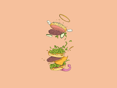 Lucifers Burger burger digital evil food illustration junk wix