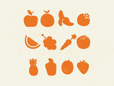 Caju Cajá Icons food fruit illustration mark natural texture