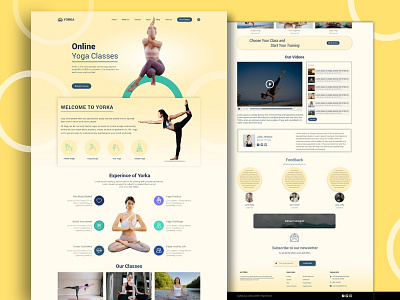 Online Classes Yoga Landing Page