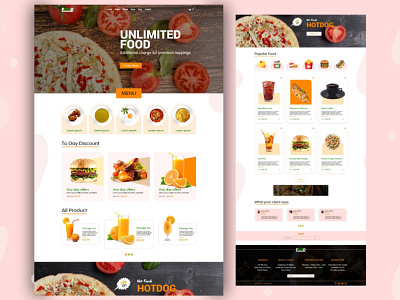 E-commerce Food Shopping Online Landing Page Design