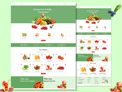 eCommerce Shop Organic Fresh Food Website Templates Design organic food store template organic food store template