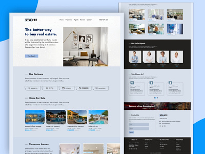 Real Estate Landing Page Template Design real estate logo residential