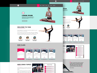 Online Yoga Meditation Classes Landing Page Template Design online pilates