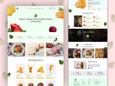 Food Restaurant Landing Page Templates