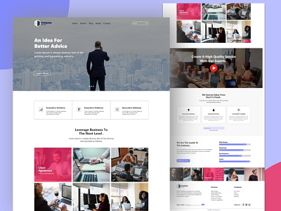 Multipurpose & Corporate Creative Digital Agency Website Design digital agency template template ui design uiux designer