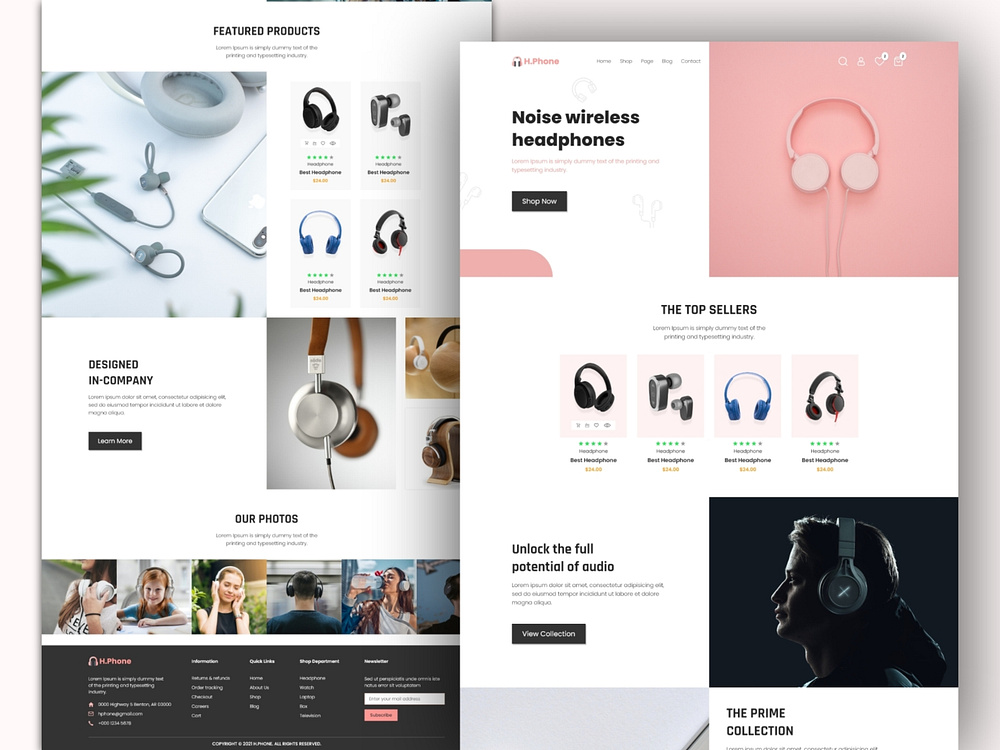 E-commerce Shop Landing Page Template Design by Themes Fusion on Dribbble