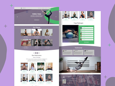 Yoga Landing Page Design customizable ecommerce landing page template uidesign uxdesign web page website design