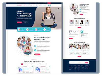 Eduonin – Online Education XD Templates college course customizable design edication website education educational course landing page online course school template ui uidesign university uxdesign web page website