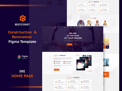 Bestconst | Construction & Renovation Figma Template architecture construction business customizable design designweb engineers homepage industrial industry landing page template ui uidesign userexperience userinterface ux uxdesign web page website websitedesign