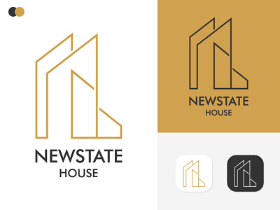 New state & Real Estate Logo Design 3d branding central housing customizable free logo logo logo icon logo template logos logotemplate real realstate template uxdesign website