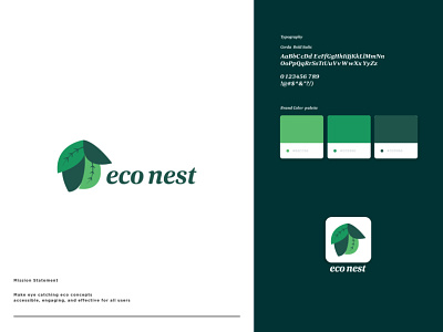 Eco Nest Logo Design Template 3d brand branding customizable design eco free logo design graphic design logo logo design logo template logos mockup template ui uidesign uxdesign website