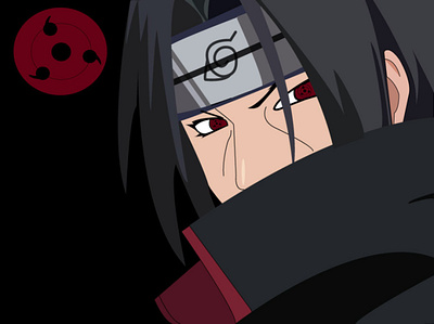 Itachi Uchiha Illustration anime animeart design illustration minimal naruto