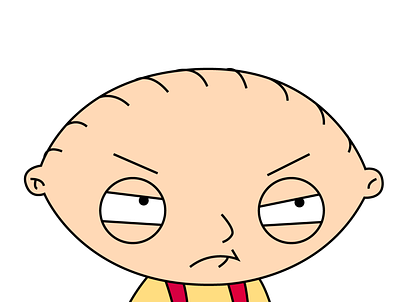 Drawing Stewie Griffin From Family Guy adobe illustrator cartoon cinema illustration movies