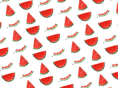 Watermelon Pattern design illustration joy pattern red t shirt textile watercolour watermelon