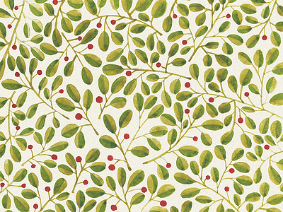 Floral pattern. Berries berries botanical fabrics floral green illustration leaves pattern spring wallpaper watercolor