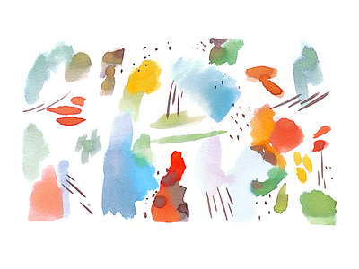 Spring Mood color illustration liquid shapes spring textile watercolor