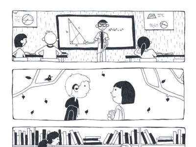 Career choice decision. Book illustrations