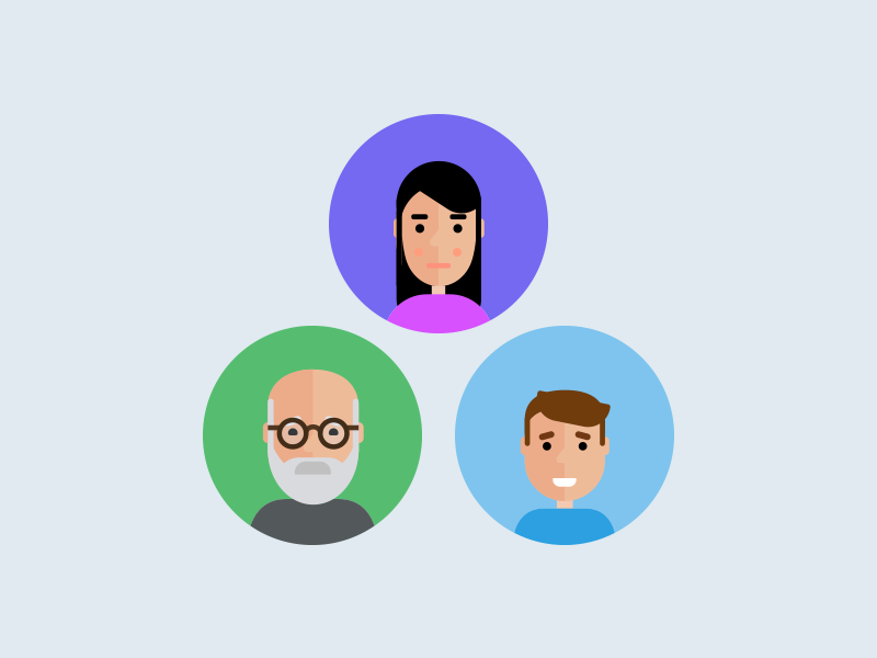 Family lemon digital vector explainer video girl boy old illustration icon character 2d