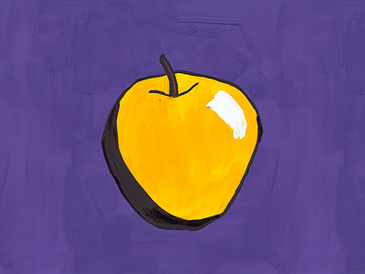 Apple? apple gouache icon illustration mac object os paint
