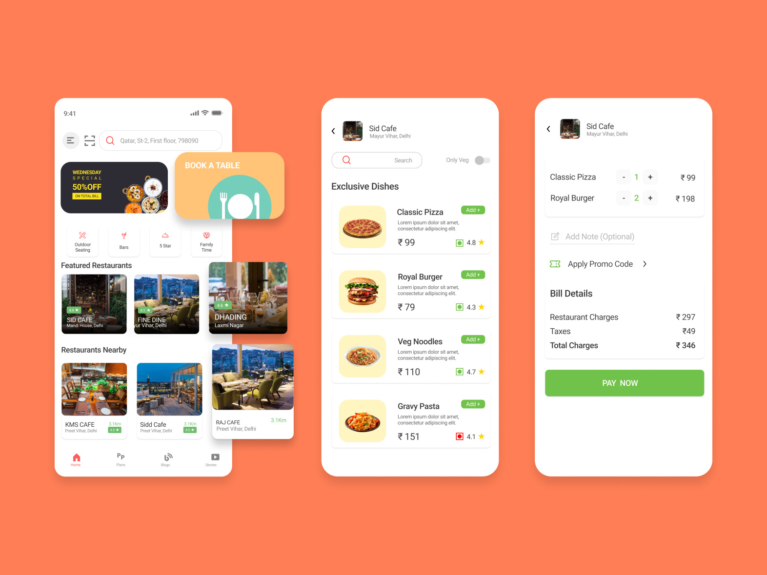 Restaurant and Food App by Sandeep kumar on Dribbble