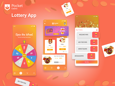 Pocket Casino 2021 design figma latest lottery new trend ui ux