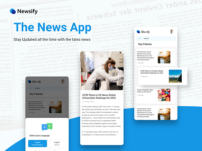 Newsify 2021 design figma illustration latest new newsapp trend ui ux