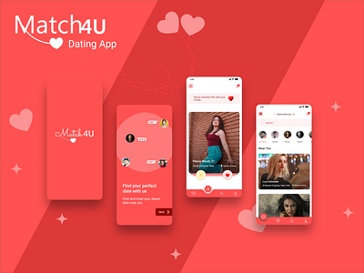 Match4U 2021 date datingapp design figma latest love new trend ui ux