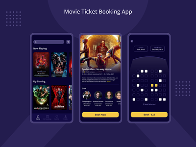 Movie Ticket App 2021 booking design figma latest movieticket new trend ui ux xd