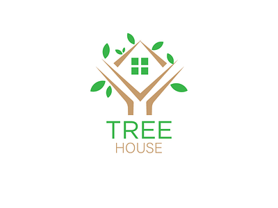 TREE HOUSE flat logo minimal