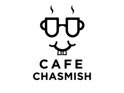 Cafe Chasmish design flat logo minimal vector