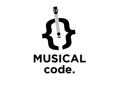 Musical Code branding design flat illustration logo minimal typography ui ux vector